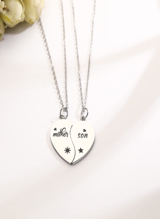 Yonhon Mother Son Necklace Set for 2,Mom Son Matching Necklace for 2 - Image 4